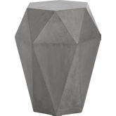 Constance End Table in Geometric Grey Sealed Concrete